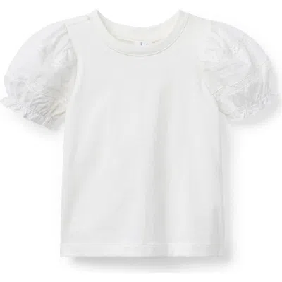 Janie And Jack Babies'  Lace Puff Sleeve Top In White