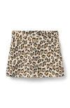 Janie And Jack Leopard Button Skirt In Animal Print