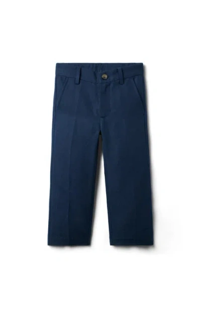 Janie And Jack Babies'  Linen-cotton Pant In Blue