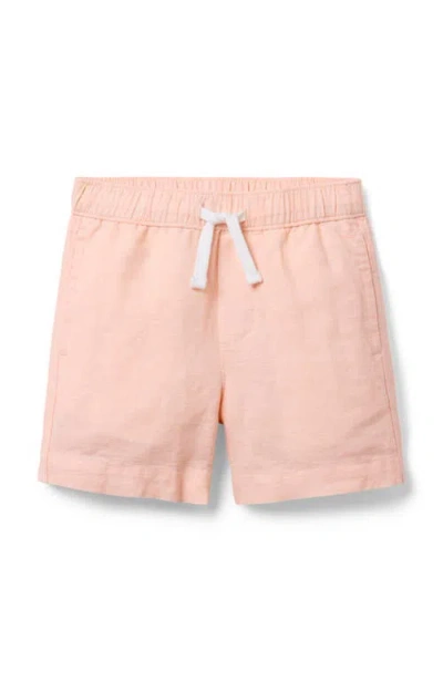 Janie And Jack Babies'  Linen-cotton Pull-on Short In Pink