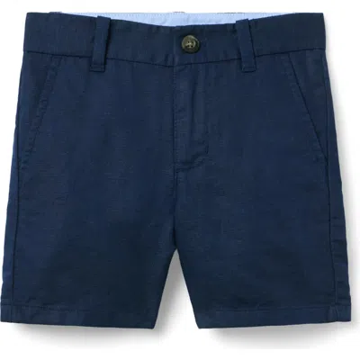 Janie And Jack Babies'  Linen-cotton Short In Blue