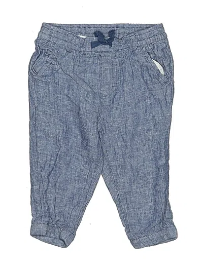 Pre-owned Janie And Jack Babies' Linen Pants In Blue