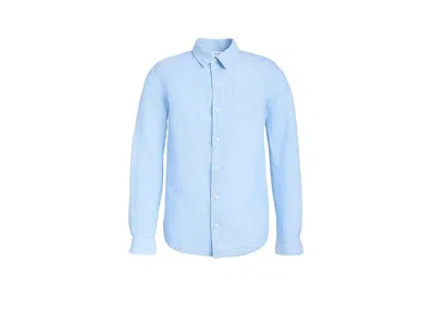 Janie And Jack Linen Roll Up Shirt (toddler/little Kids/big Kids) Boy's Clothing Blue : 2 Toddler, Cotton/linen