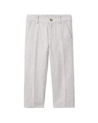 Janie And Jack Linen-blend Dress Pant In White