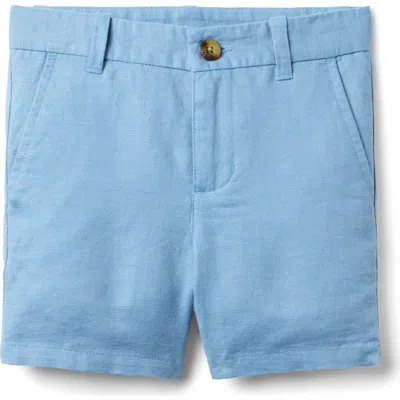Janie And Jack Kids'  Linen-cotton Short In Blue