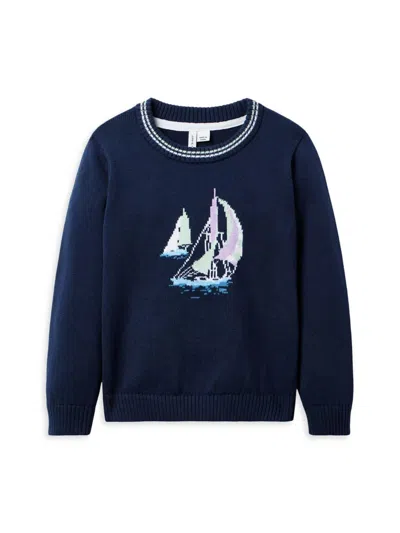 Janie And Jack Little Boy's & Boy's Sailboat Sweater In Neutral