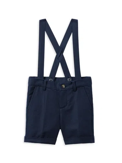 Janie And Jack Little Boy's & Boy's Suspenders & Shorts In Blue