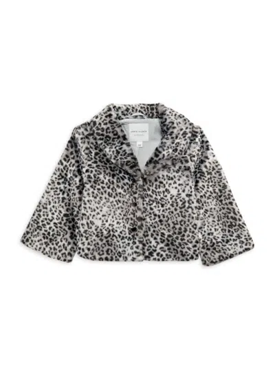 Janie And Jack Kids' Little Girl's & Girl's Faux Fur Jacket In Grey