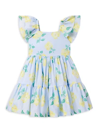 Janie And Jack Little Girl's & Girl's Floral Print Dress In Neutral