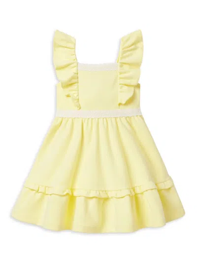 Janie And Jack Little Girl's & Girl's Ruffle Ponte Dress In Yellow