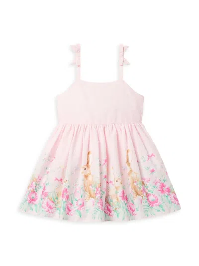 Janie And Jack Little Girl's & Girl's The Bunny Garden Dress In Pink