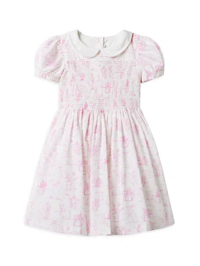 Janie And Jack Little Girl's & Girl's The Charlotte Smocked Collared Dress In Pink