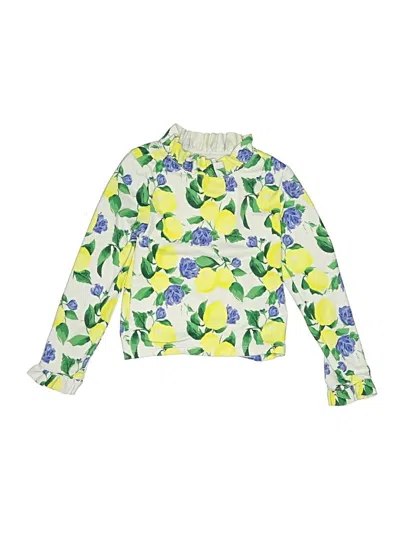 Pre-owned Janie And Jack Kids' Long Sleeve Blouse In Green