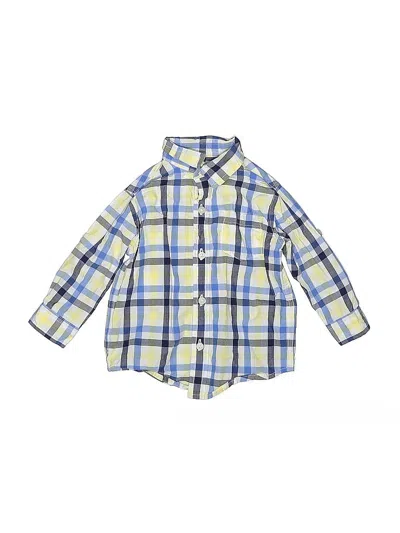 Pre-owned Janie And Jack Babies' Long Sleeve Button Down Shirt In Blue