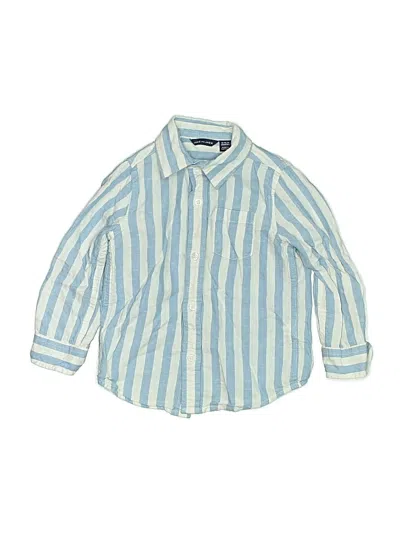 Pre-owned Janie And Jack Kids' Long Sleeve Button Down Shirt In Blue
