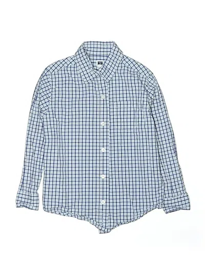 Pre-owned Janie And Jack Kids' Long Sleeve Button Down Shirt In Blue