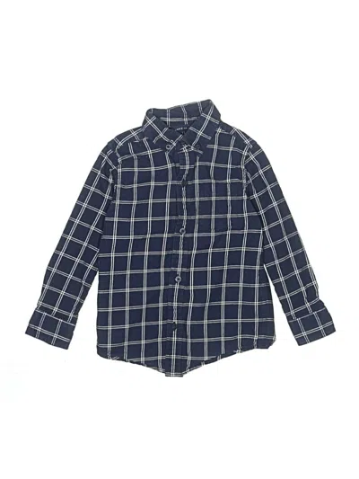 Pre-owned Janie And Jack Kids' Long Sleeve Button Down Shirt In Blue