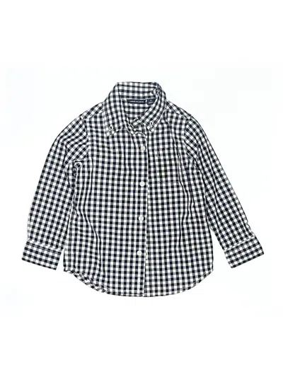 Pre-owned Janie And Jack Kids' Long Sleeve Button Down Shirt In Blue