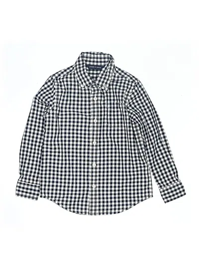 Pre-owned Janie And Jack Kids' Long Sleeve Button Down Shirt In Blue