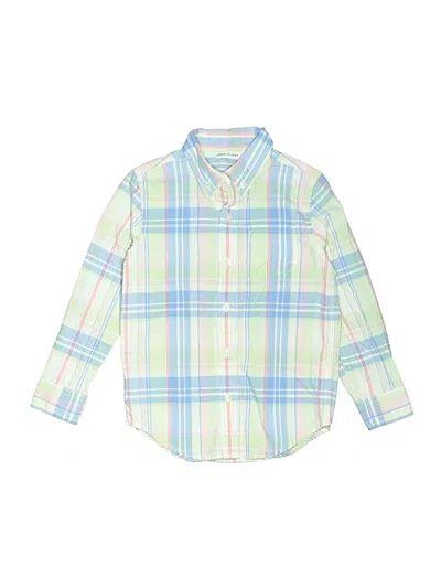 Pre-owned Janie And Jack Kids' Long Sleeve Button Down Shirt In Blue