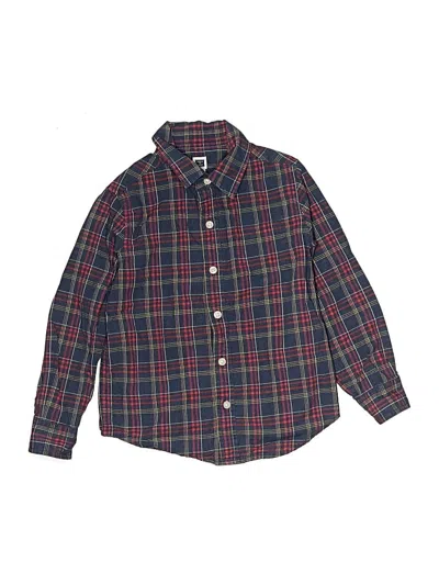 Pre-owned Janie And Jack Kids' Long Sleeve Button Down Shirt In Blue