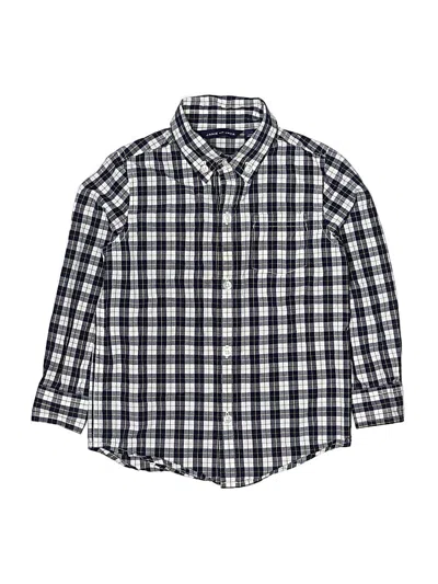 Pre-owned Janie And Jack Kids' Long Sleeve Button Down Shirt In Blue