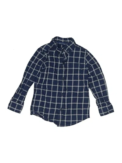 Pre-owned Janie And Jack Kids' Long Sleeve Button Down Shirt In Blue