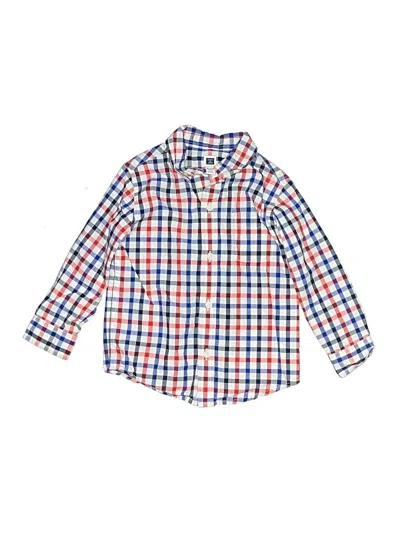 Pre-owned Janie And Jack Kids' Long Sleeve Button Down Shirt In Blue