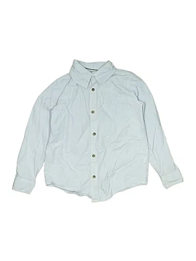 Pre-owned Janie And Jack Kids' Long Sleeve Button Down Shirt In Blue