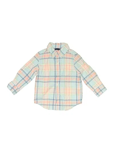 Pre-owned Janie And Jack Babies' Long Sleeve Button Down Shirt In Blue