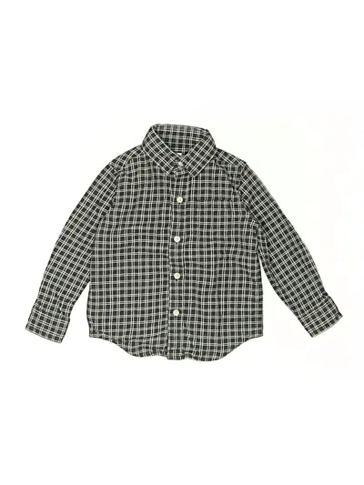 Pre-owned Janie And Jack Kids' Long Sleeve Button Down Shirt In Gray