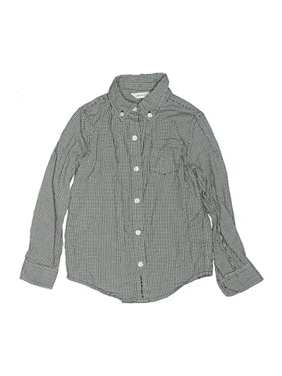 Pre-owned Janie And Jack Kids' Long Sleeve Button Down Shirt In Gray