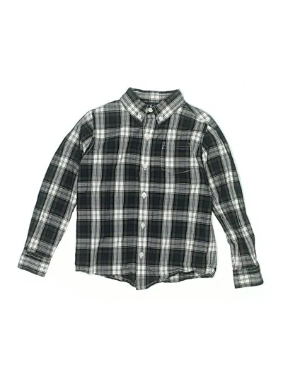 Pre-owned Janie And Jack Kids' Long Sleeve Button Down Shirt In Gray