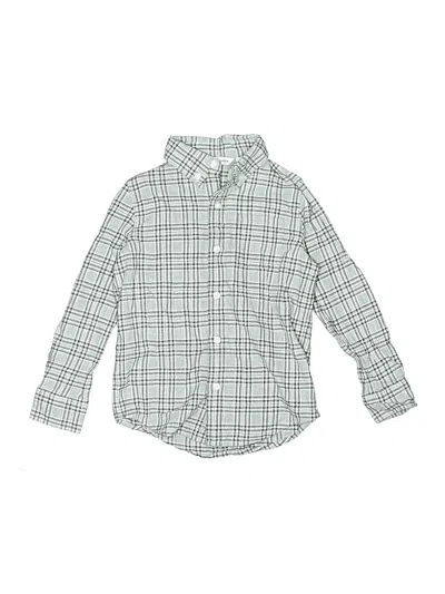 Pre-owned Janie And Jack Kids' Long Sleeve Button Down Shirt In Gray
