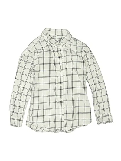 Pre-owned Janie And Jack Kids' Long Sleeve Button Down Shirt In Ivory
