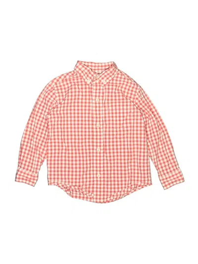 Pre-owned Janie And Jack Kids' Long Sleeve Button Down Shirt In Orange