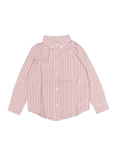 Pre-owned Janie And Jack Kids' Long Sleeve Button Down Shirt In Pink