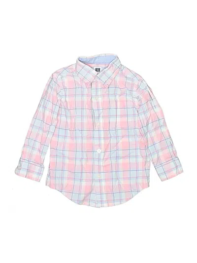 Pre-owned Janie And Jack Kids' Long Sleeve Button Down Shirt In Pink