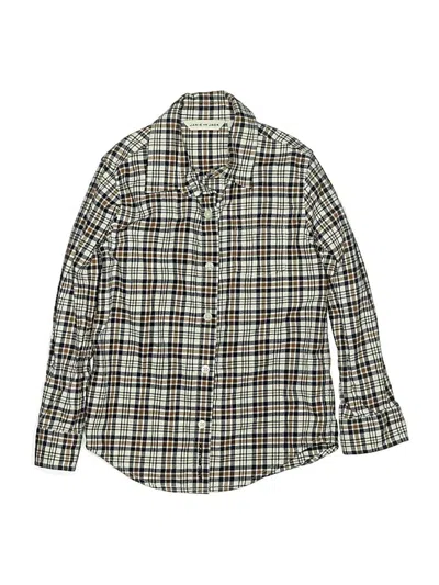 Pre-owned Janie And Jack Kids' Long Sleeve Button Down Shirt In Tan