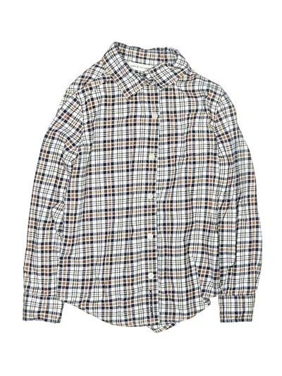 Pre-owned Janie And Jack Kids' Long Sleeve Button Down Shirt In Tan