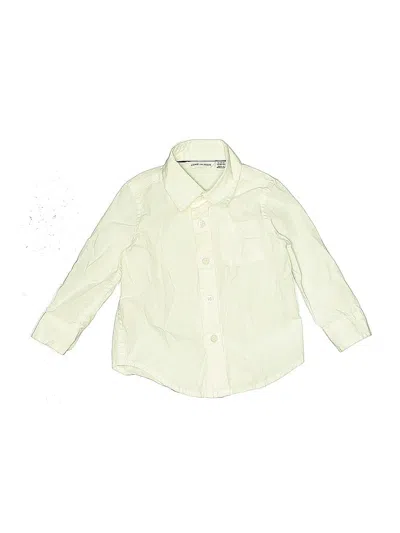 Pre-owned Janie And Jack Babies' Long Sleeve Button Down Shirt In White