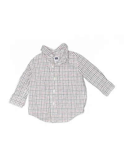 Pre-owned Janie And Jack Babies' Long Sleeve Button Down Shirt In White