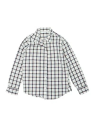 Pre-owned Janie And Jack Kids' Long Sleeve Button Down Shirt In White
