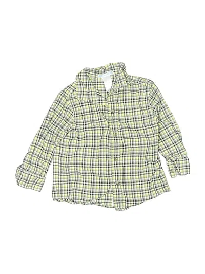 Pre-owned Janie And Jack Kids' Long Sleeve Button Down Shirt In Yellow