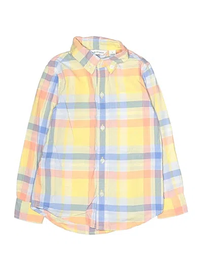 Pre-owned Janie And Jack Kids' Long Sleeve Button Down Shirt In Yellow