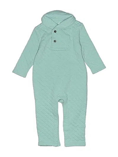 Pre-owned Janie And Jack Kids' Long Sleeve Onesie In Blue