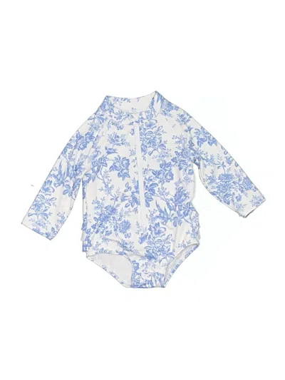 Pre-owned Janie And Jack Babies' Long Sleeve Onesie In Blue