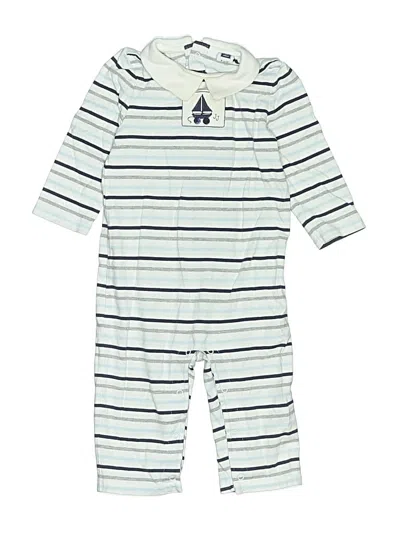 Pre-owned Janie And Jack Babies' Long Sleeve Onesie In Blue