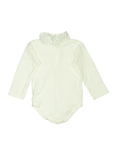 Pre-owned Janie And Jack Kids' Long Sleeve Onesie In Green