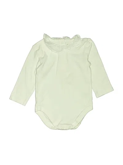 Pre-owned Janie And Jack Babies' Long Sleeve Onesie In Ivory